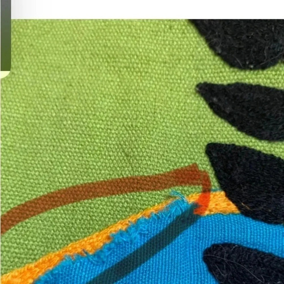 Freda Sugar Skull Braids Embroidered Pillow Cover Shabby Day Of Dead 13 x 19 In. - Picture 3 of 15